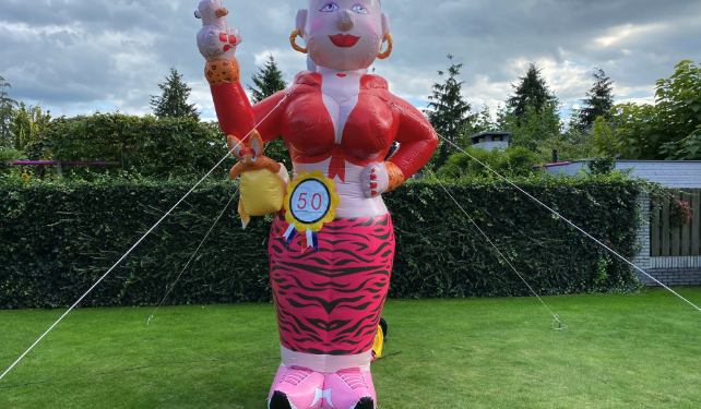 Celebrate a Milestone Birthday with a Giant Inflatable Sarah Pop!